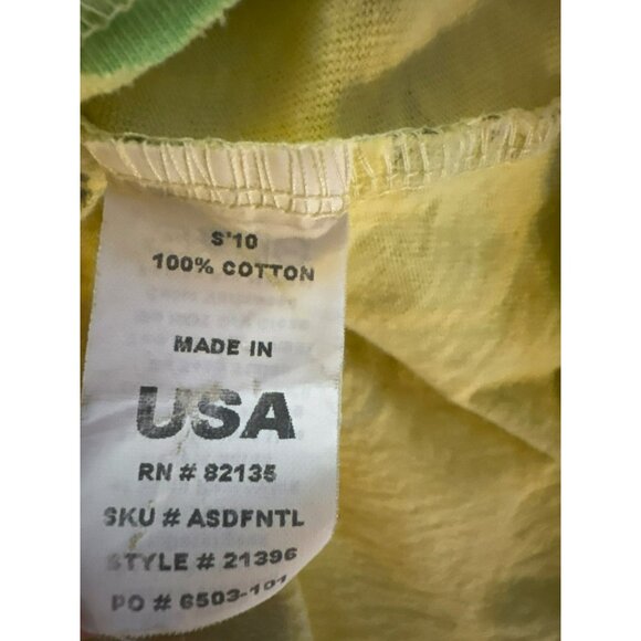 Fresh Produce Yellow Floral A-Line Dress With Ruffle Hem V-Neck Short Sleeves 10 - Picture 5 of 7